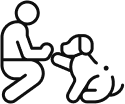Icon representing private dog training sessions