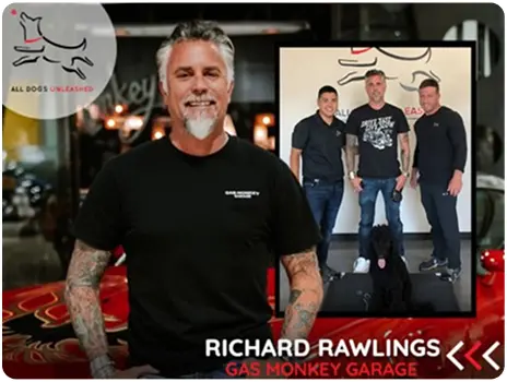 Professional athlete featured as a client on the All Dogs Unleashed Wall of Fame