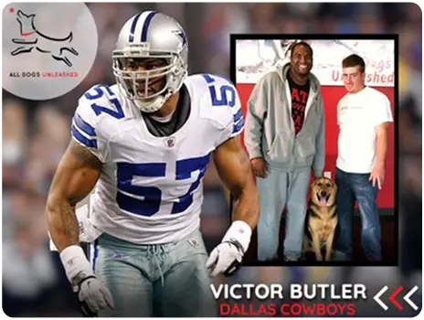 Professional athlete featured as a client on the All Dogs Unleashed Wall of Fame