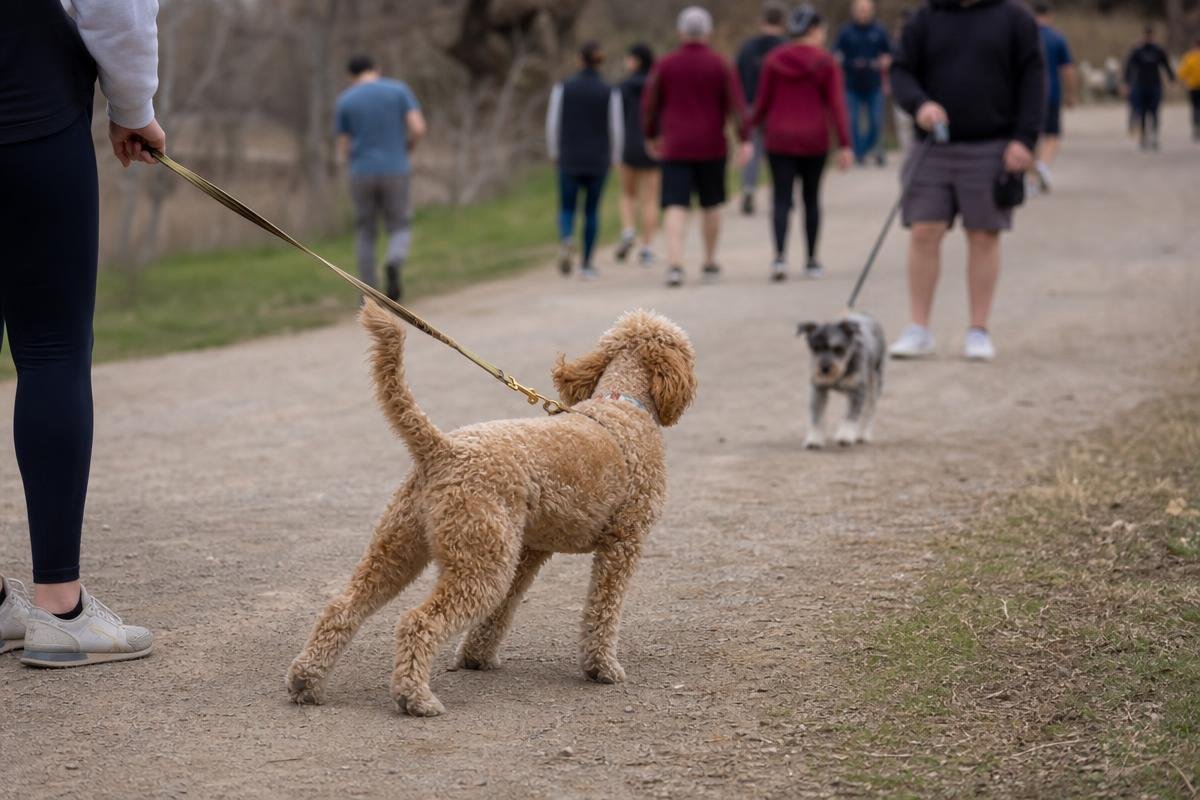 dog behavior problems on leash at Frisco Commons Park