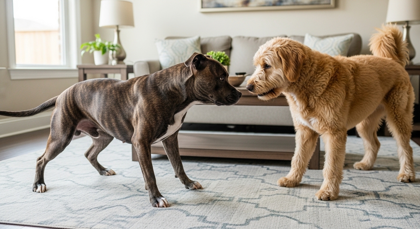 Reading dog warning signs to prevent dog fighting at home