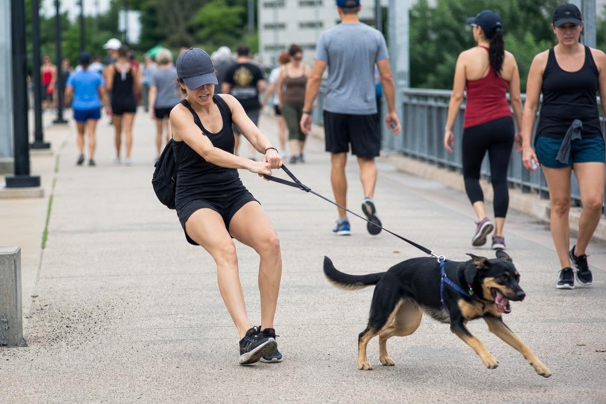 dog behavior problems on Dallas walking trail