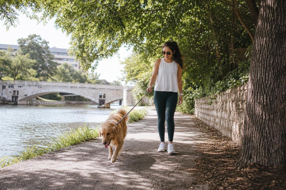 dog-friendly Fort Worth trail walk near the Cultural District