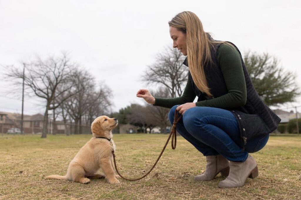 puppy training tips with a professional dog trainer in Fort Worth TX