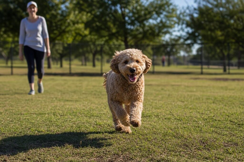 active dog at a dog park near me in Frisco TX