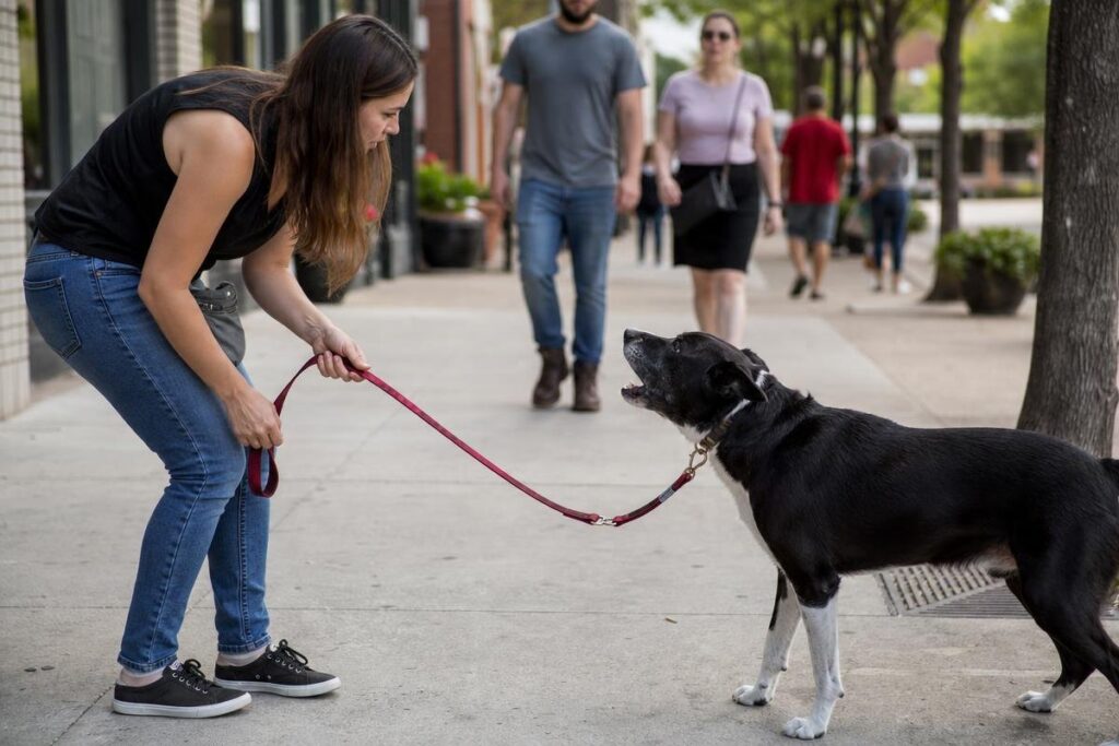 dog socialization training in Fort Worth with a reactive dog