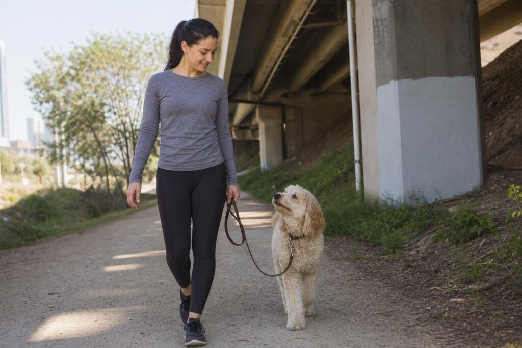 dog pulling on leash training in Dallas with All Dogs Unleashed DFW